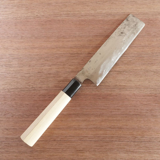 Sakai Hozan Usuba Knife, Sharpened, Single-Edged, Vegetable Knife, Custom Forged, 180mm