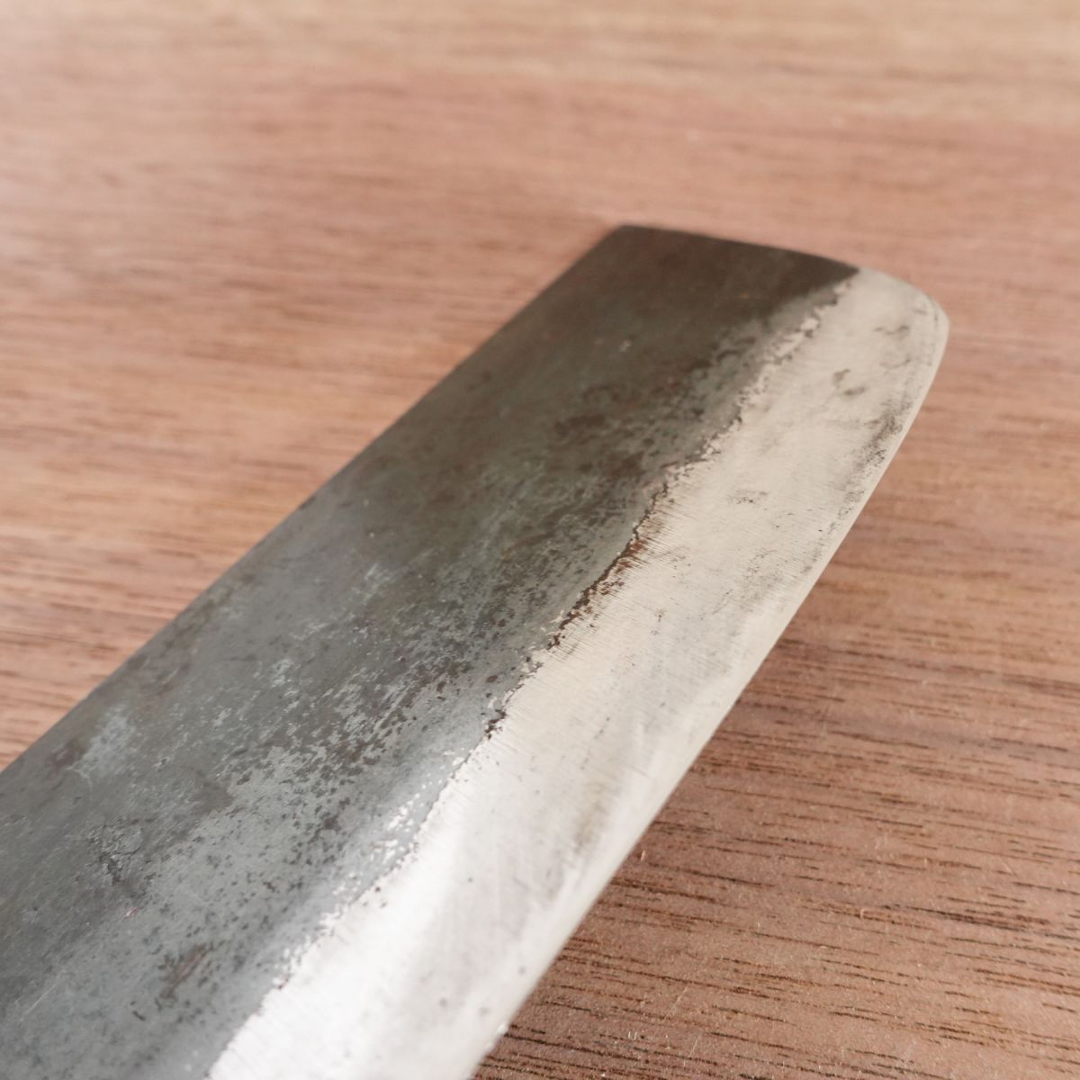 Kiya Nakiri Knife, Sharpened, HAT Series, Kurouchi Finish, Water Buffalo Handle, 160mm