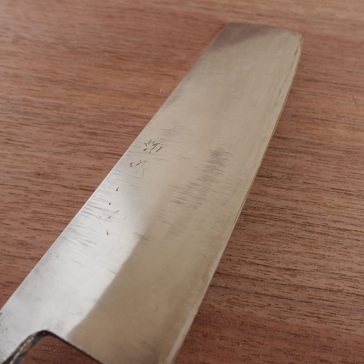 Kireaji no Ie Nakiri Knife, Sharpened, Water Buffalo Handle, Aogami Steel, Yasuki Blue Steel, 170mm