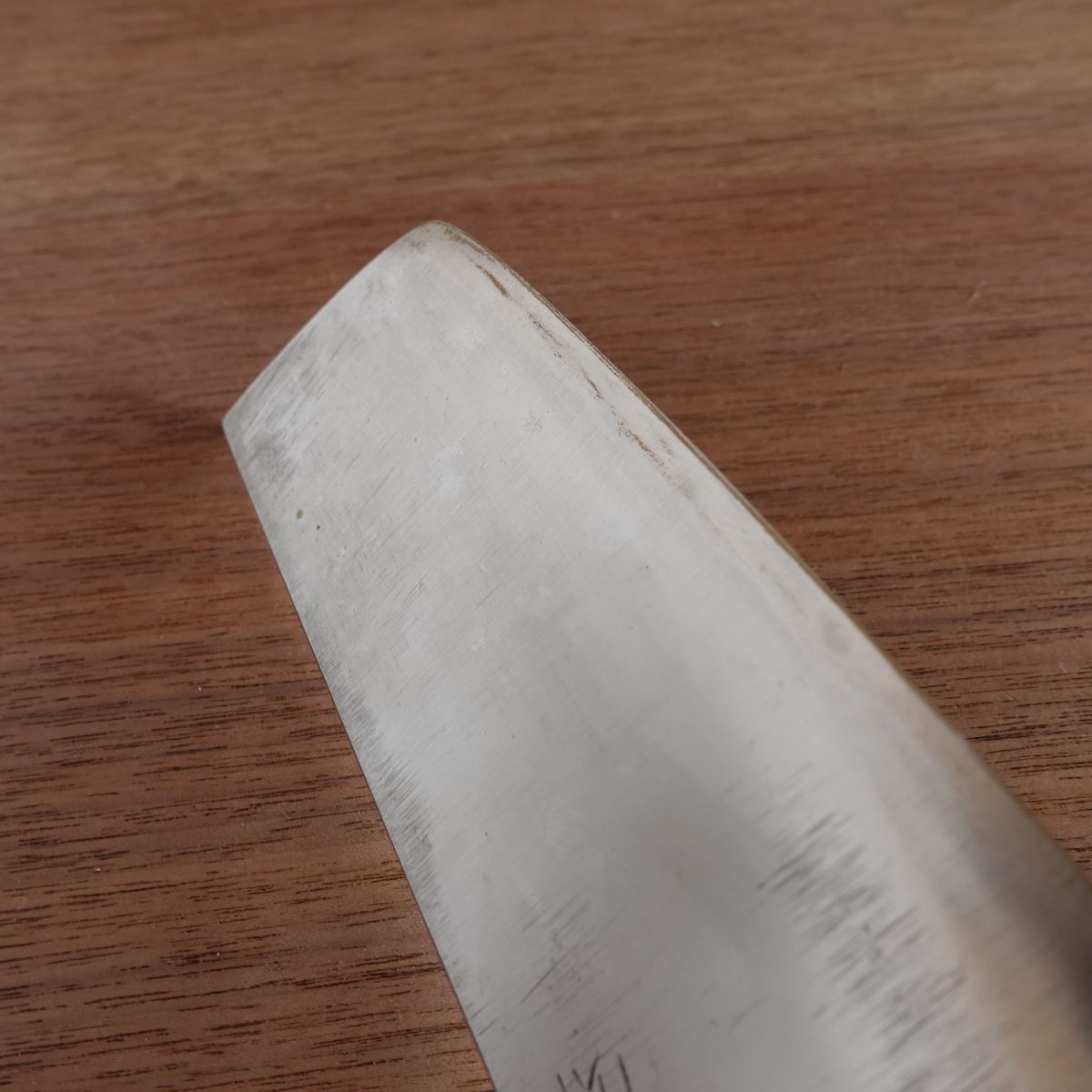 Kireaji no Ie Nakiri Knife, Sharpened, Water Buffalo Handle, Aogami Steel, Yasuki Blue Steel, 170mm