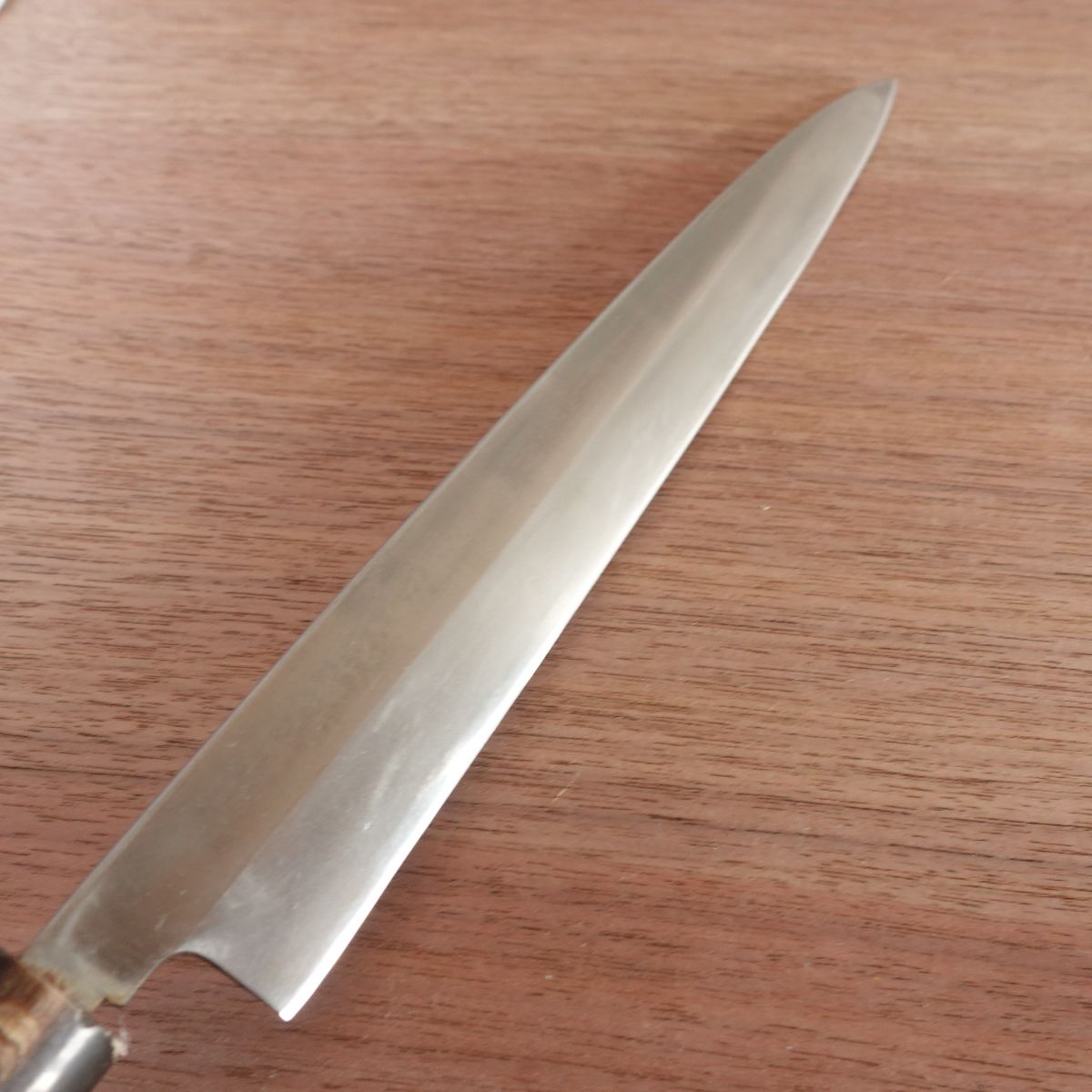 Sakai Sadamune Yanagiba Knife, Sharpened, Water Buffalo Handle, Sashimi Knife, With Sakura Sticker, 240mm
