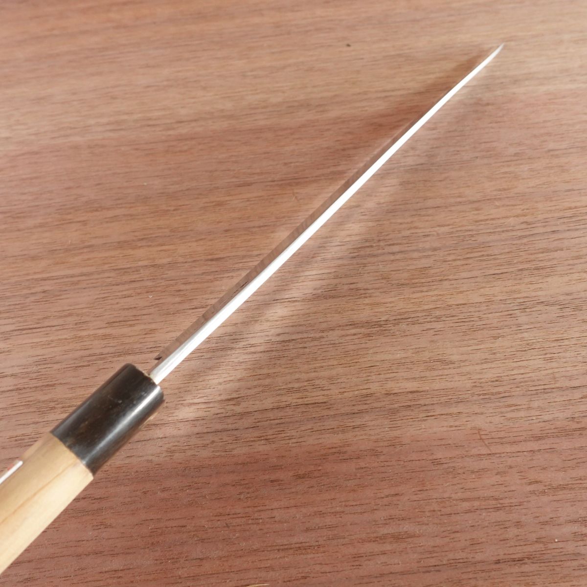 Sakai Sadamune Yanagiba Knife, Sharpened, Water Buffalo Handle, Sashimi Knife, With Sakura Sticker, 240mm