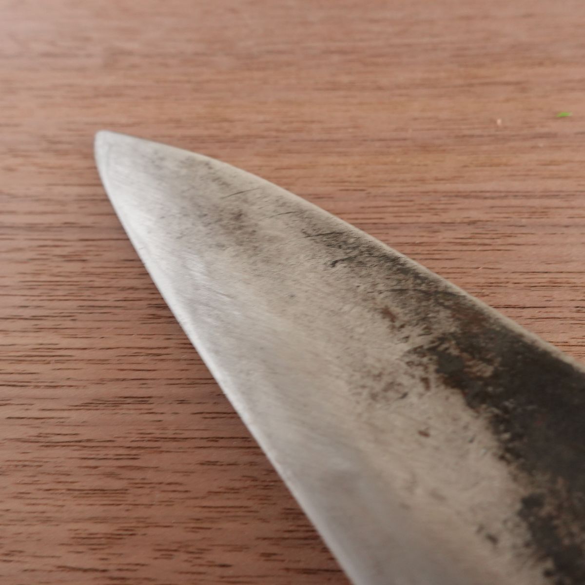 Special Wa-Santoku Knife, Sharpened, Kurouchi Finish, Hagane, Double-Edged, All-Purpose Knife, 150mm