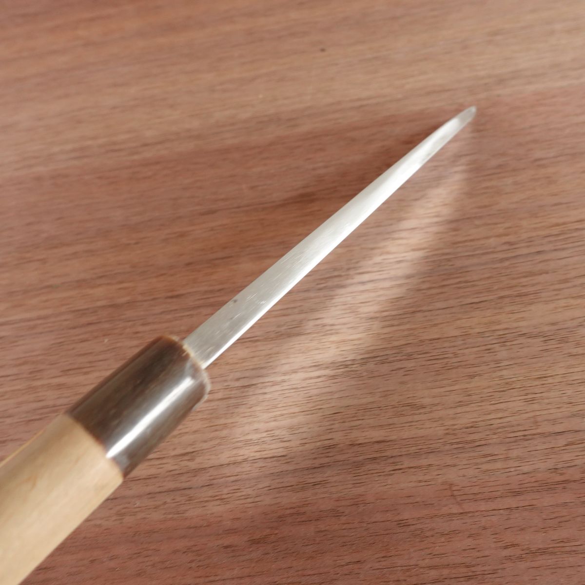Sakai Sadamune Deba Knife, Sharpened, Water Buffalo Handle, With Sakura Sticker, 165mm