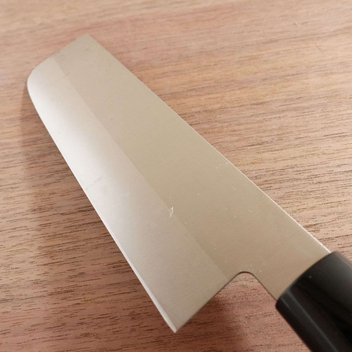 Yamato Shishi Nakiri Knife, Sharpened, Wa-Nakiri, Double Bevel, Nearly Unused, 155mm