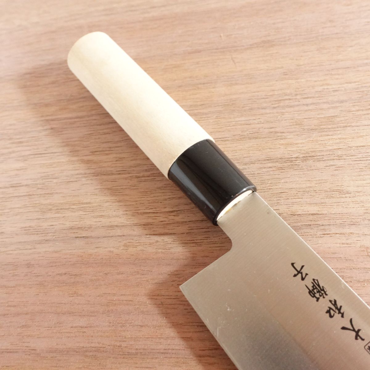 Yamato Shishi Nakiri Knife, Sharpened, Wa-Nakiri, Double Bevel, Nearly Unused, 155mm