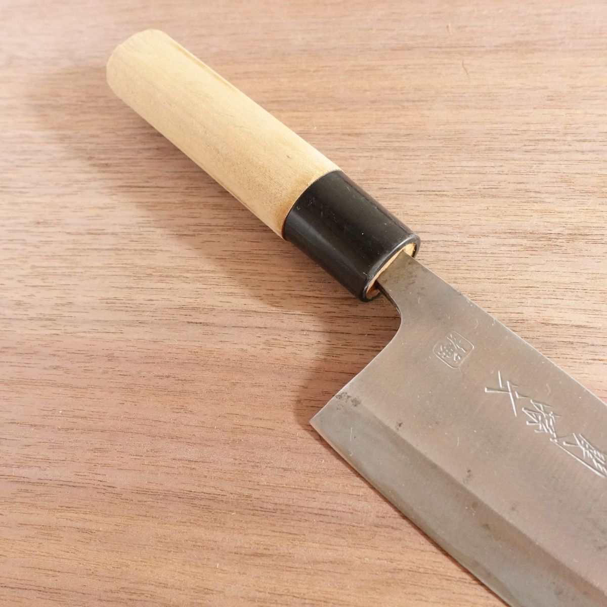 Sekimagoroku Deba Knife, Sharpened, Ume, Carbon Steel, Single Bevel, 155mm