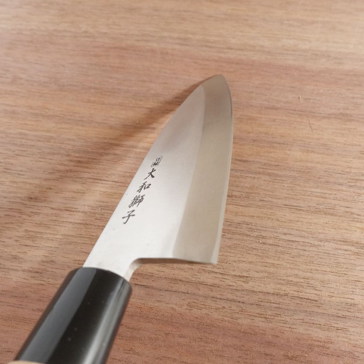 Yamato Shishi Ai-Deba Knife, Sharpened, Stainless Steel, Thin Deba, Nearly Unused, 145mm