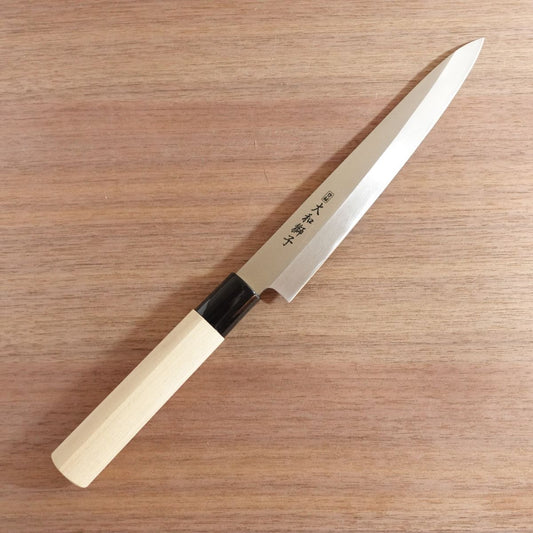 Yamato Shishi Yanagiba Knife, Sharpened, Stainless Steel, Sashimi Knife, Thin, Nearly Unused, 210mm