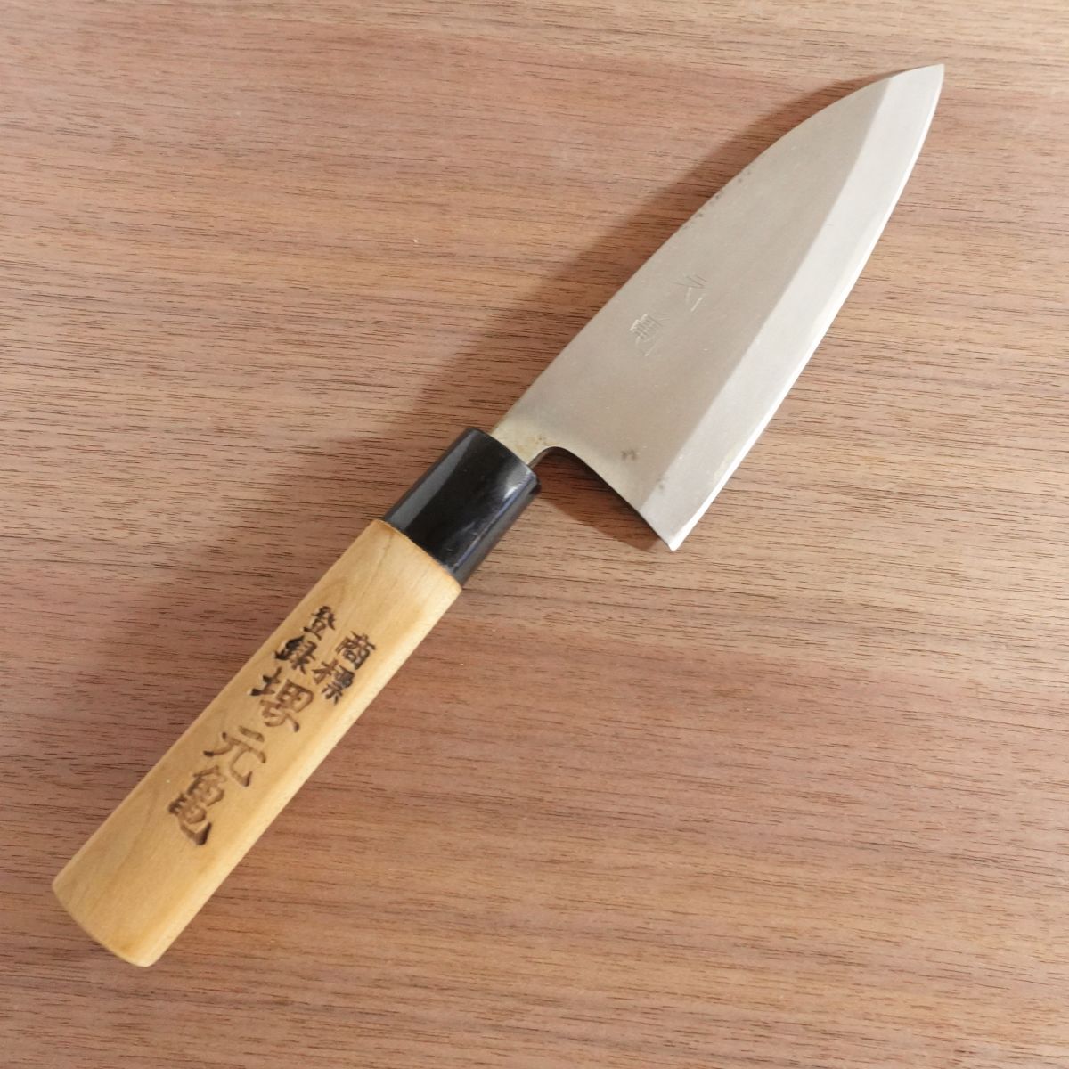 Genki Deba Knife, Sharpened, Carbon Steel, Single Bevel, Lightly Used, 155mm