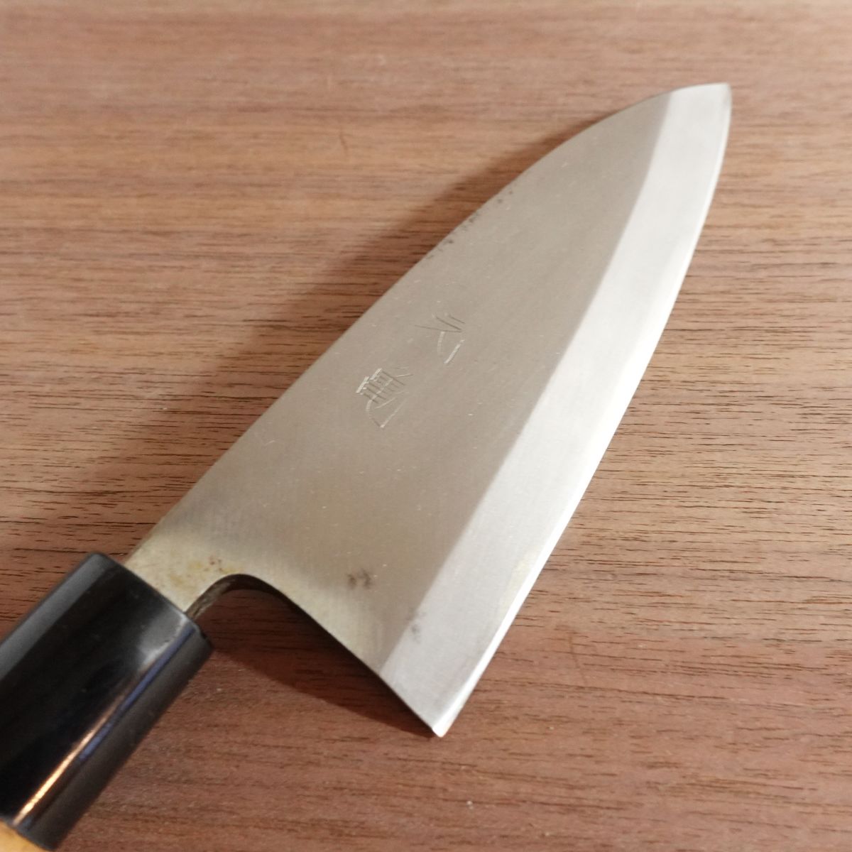 Genki Deba Knife, Sharpened, Carbon Steel, Single Bevel, Lightly Used, 155mm
