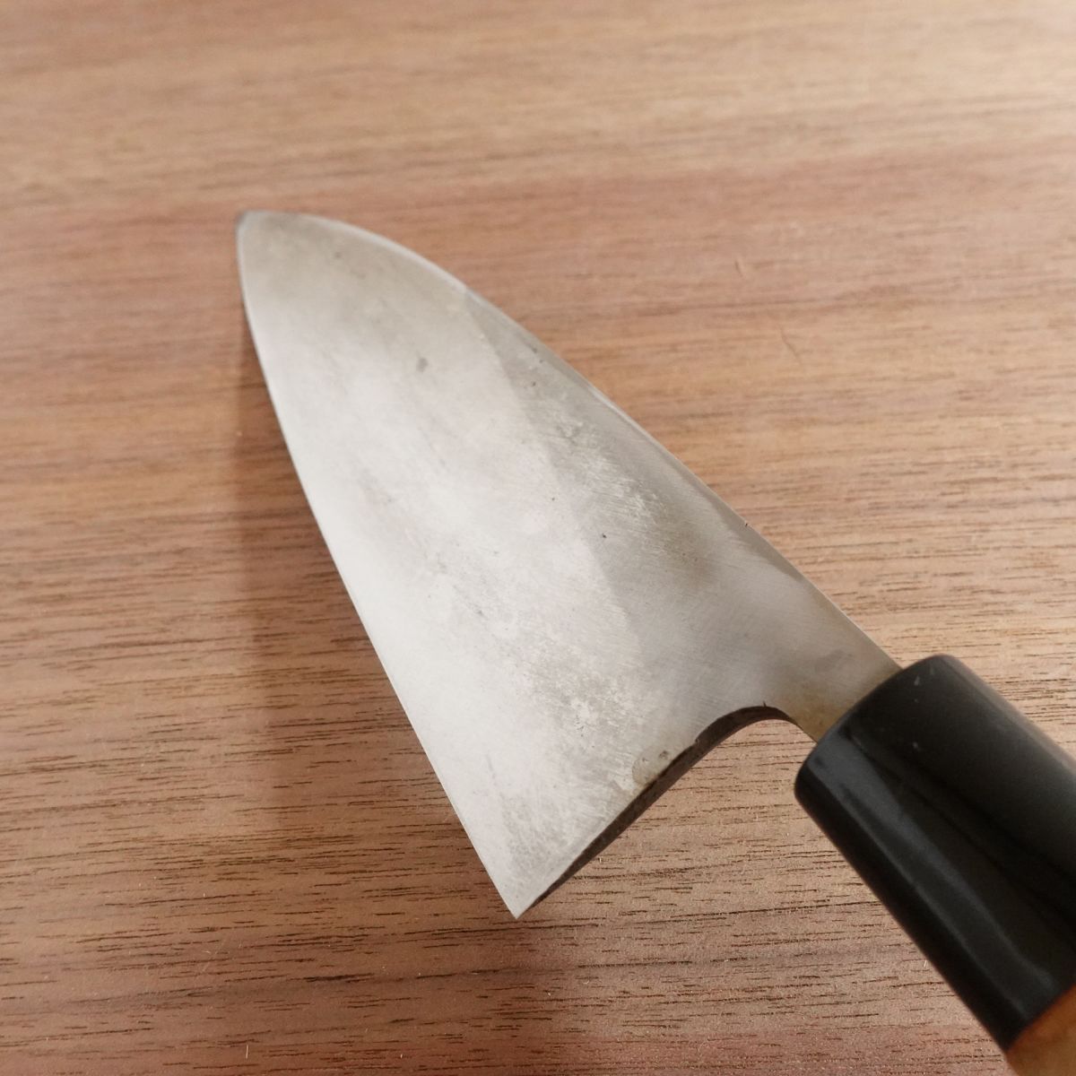 Genki Deba Knife, Sharpened, Carbon Steel, Single Bevel, Lightly Used, 155mm