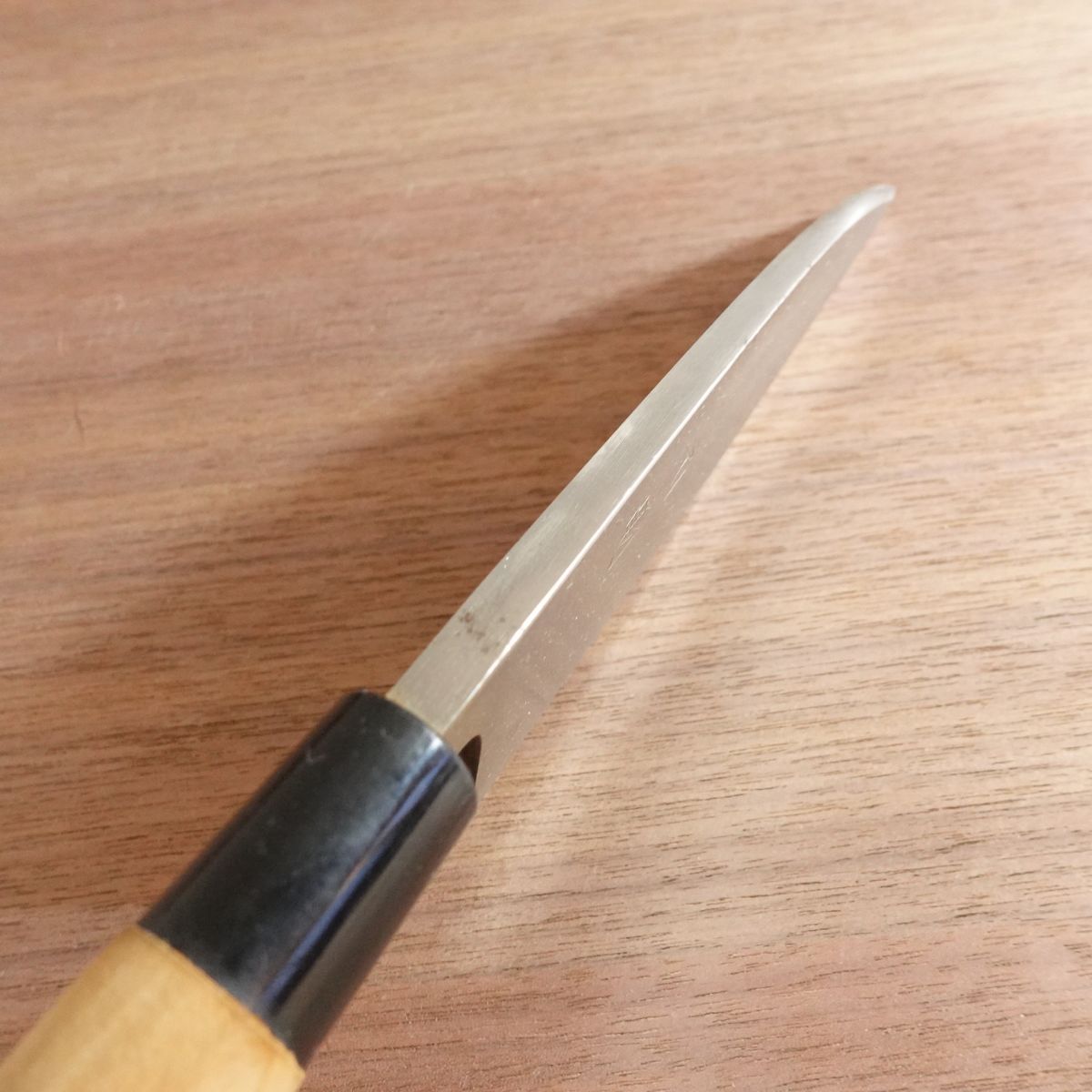 Genki Deba Knife, Sharpened, Carbon Steel, Single Bevel, Lightly Used, 155mm