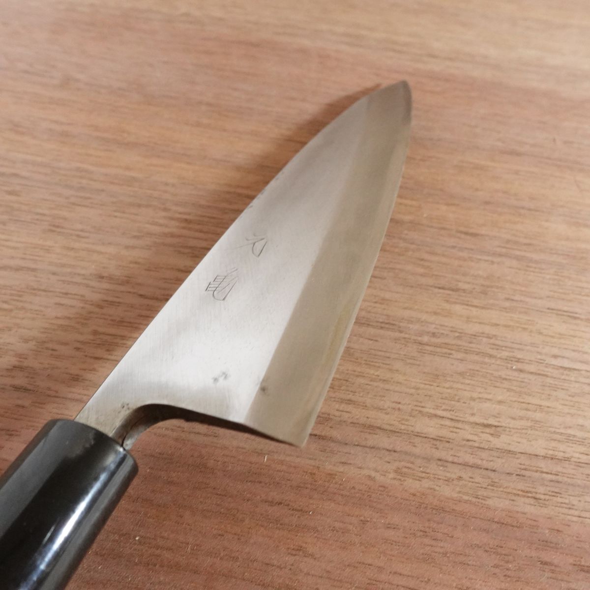 Genki Deba Knife, Sharpened, Carbon Steel, Single Bevel, Lightly Used, 155mm