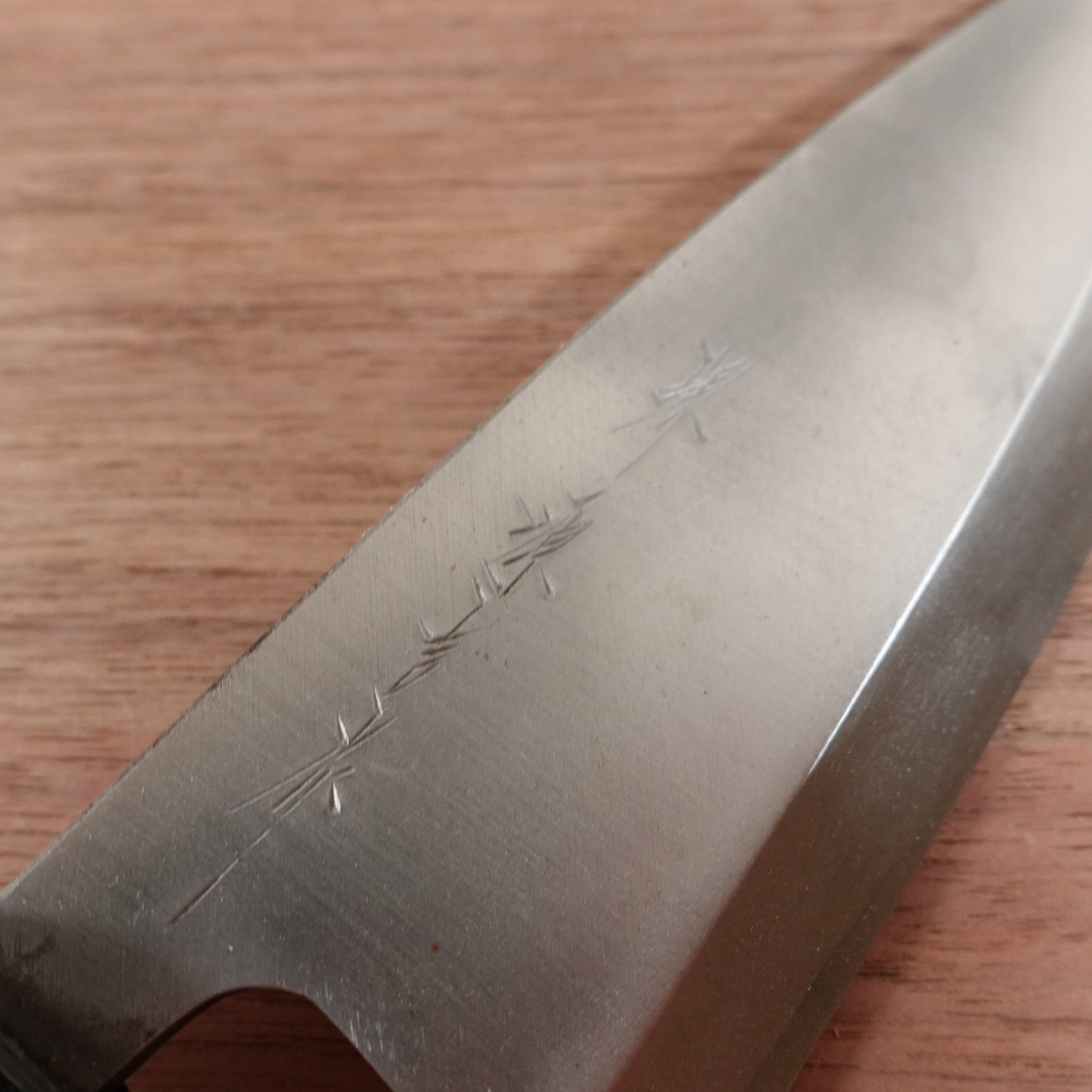 Sakai Genkichi Deba Knife, Sharpened, Negoro Lacquer Handle, Sakai Blade Sticker, Artisan Craft, Excellent Condition, 150mm