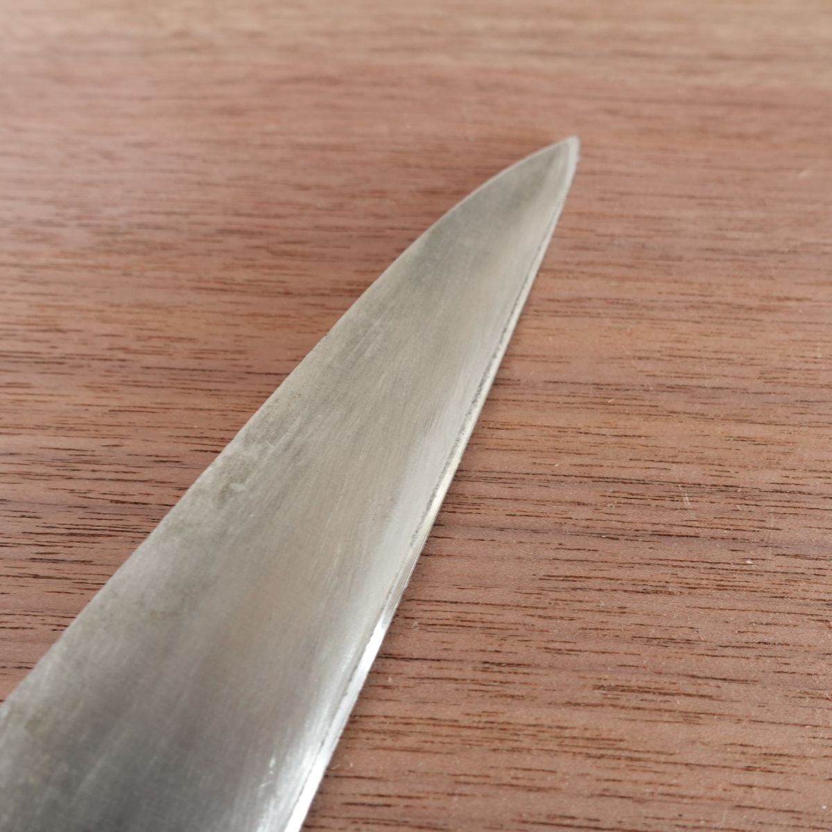 Hiromoto Gyuto Knife, Sharpened, Hagane Hon-Warikomi, Straight Edge Profile, 175mm