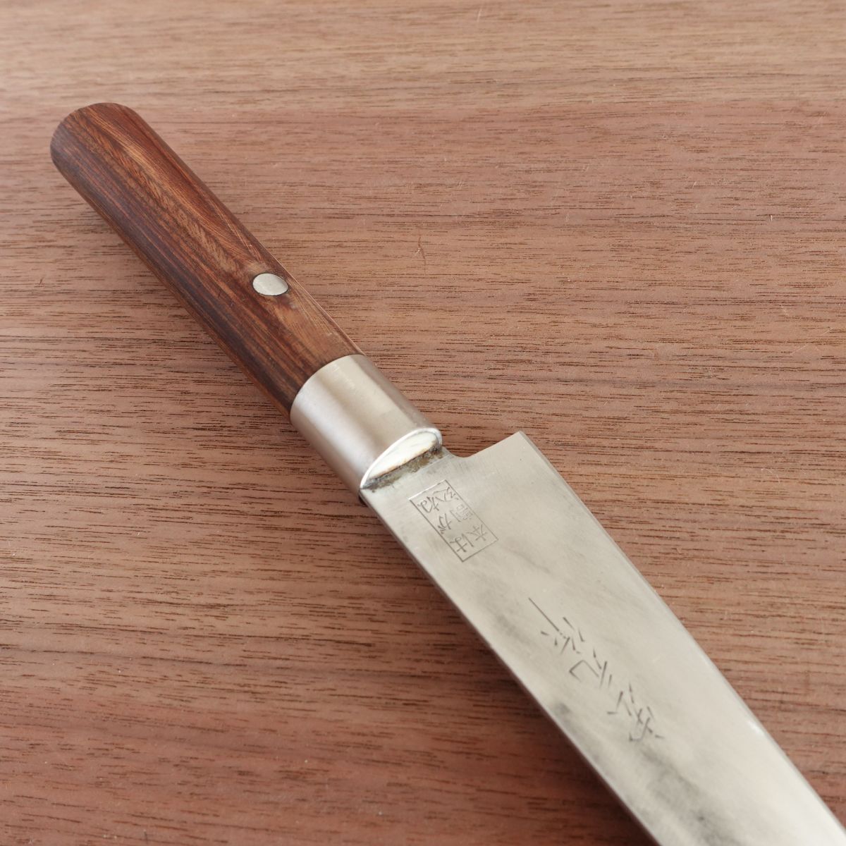 Hiromoto Gyuto Knife, Sharpened, Hagane Hon-Warikomi, Straight Edge Profile, 175mm