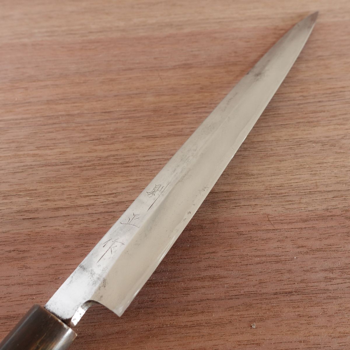 Norimasa Yanagiba Knife, Sharpened, Water Buffalo Handle, Sashimi Knife, Handle Crack, 270mm