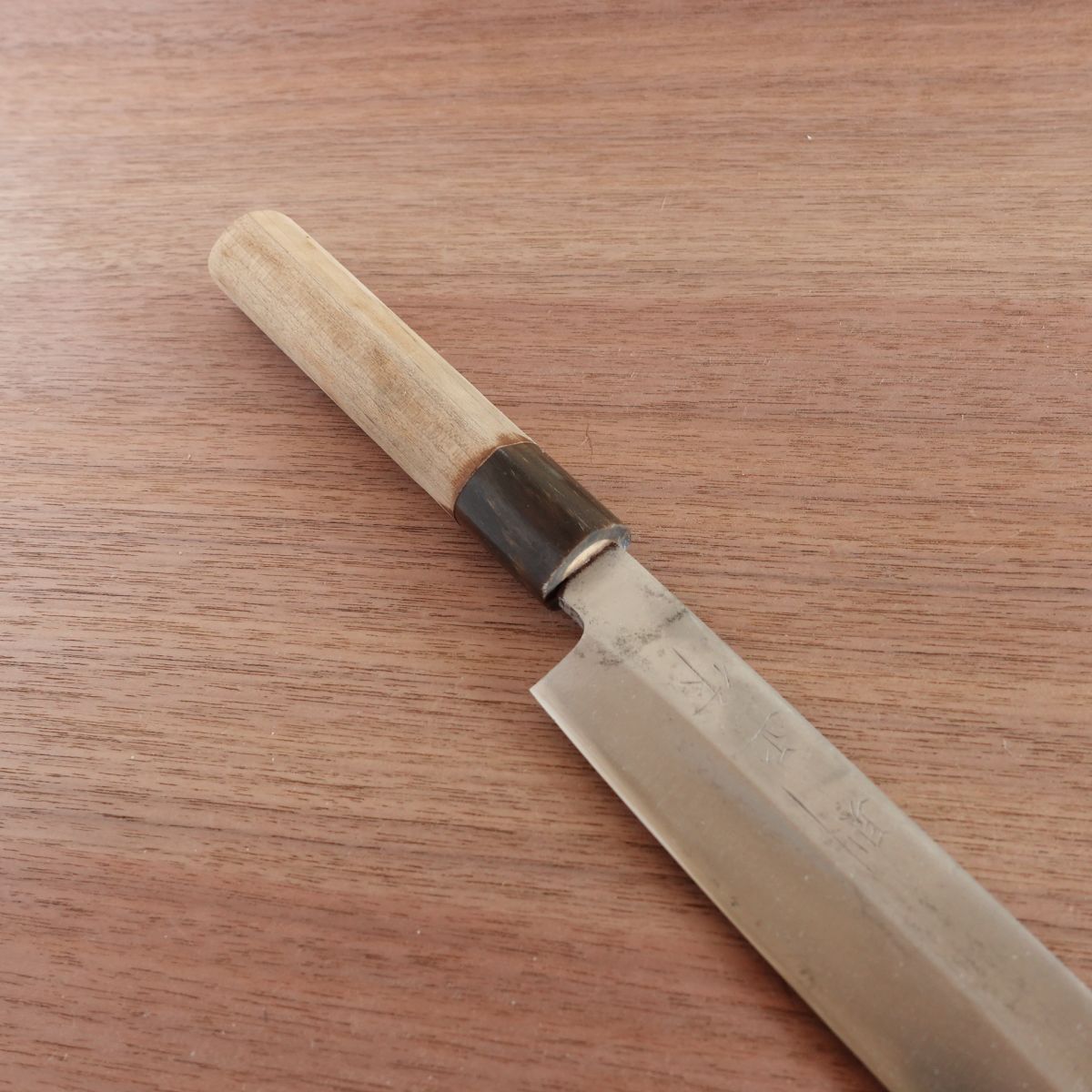 Norimasa Yanagiba Knife, Sharpened, Water Buffalo Handle, Sashimi Knife, Handle Crack, 270mm