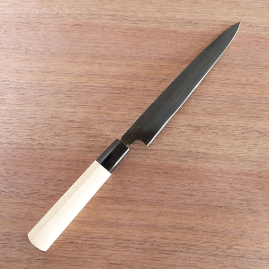 [HYPER REBORN] Fugen Yanagiba Knife, Sharpened, Black Oxide Finish, Sashimi Knife, Hagane, 195mm