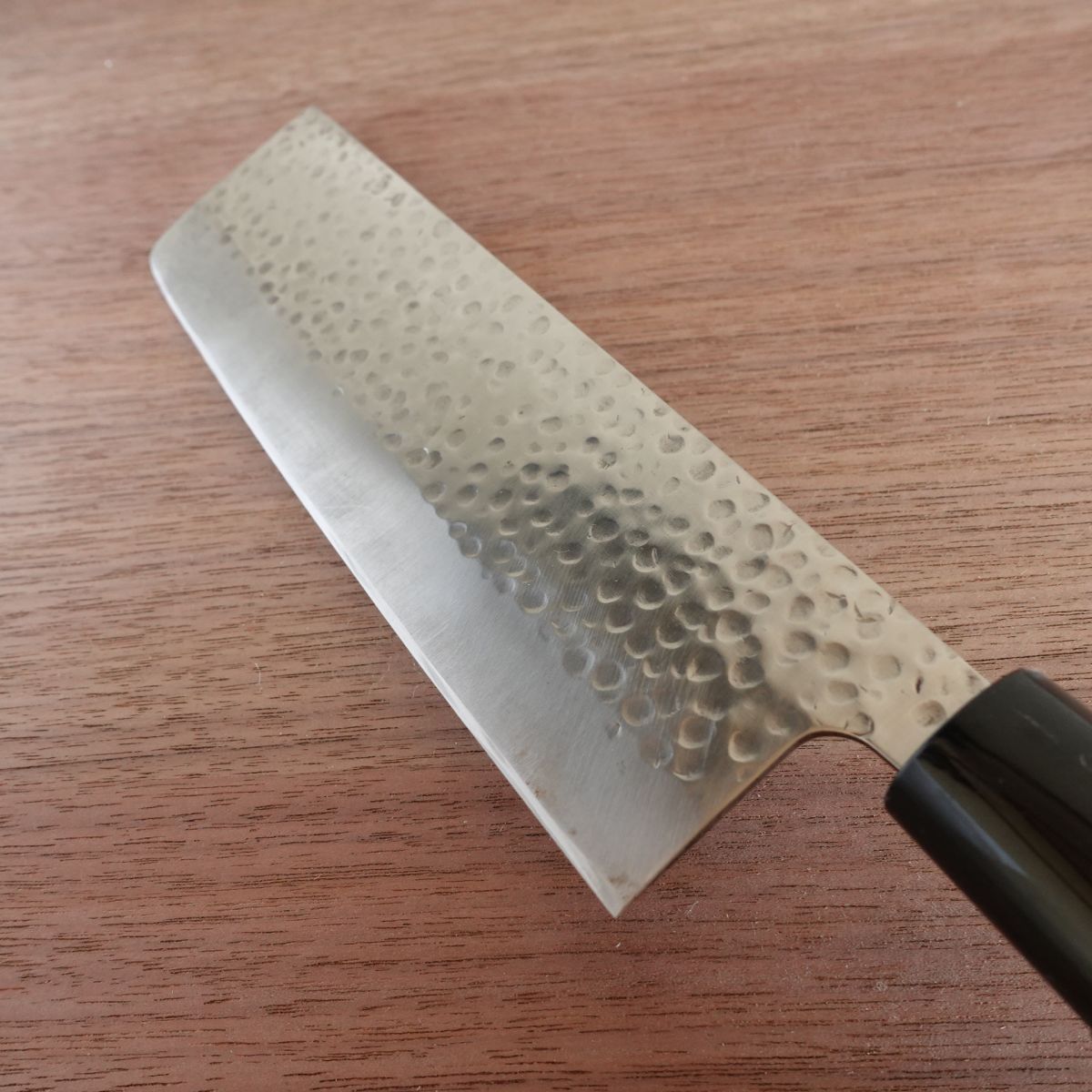 Akari Nakiri Knife, Sharpened, Stainless Steel, Tsuchime Finish, Vegetable Knife, 170mm