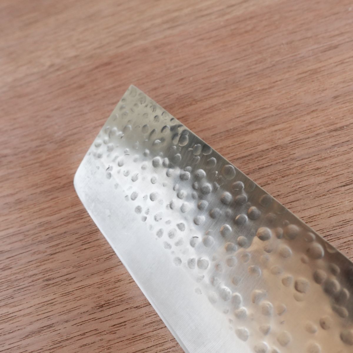 Akari Nakiri Knife, Sharpened, Stainless Steel, Tsuchime Finish, Vegetable Knife, 170mm