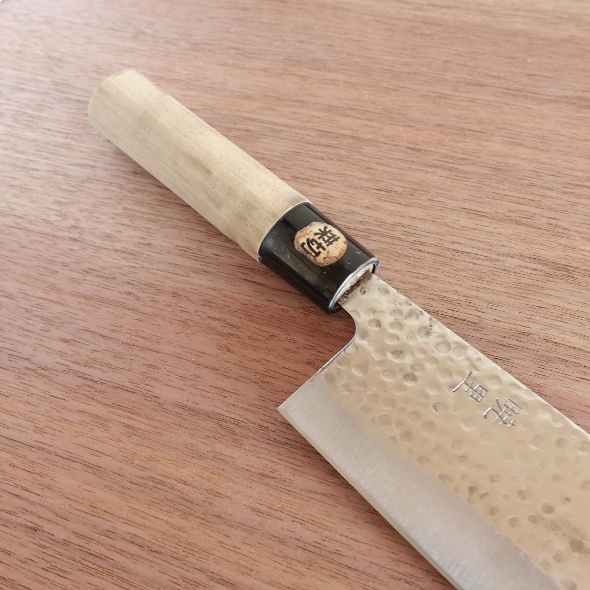 Akari Nakiri Knife, Sharpened, Stainless Steel, Tsuchime Finish, Vegetable Knife, 170mm