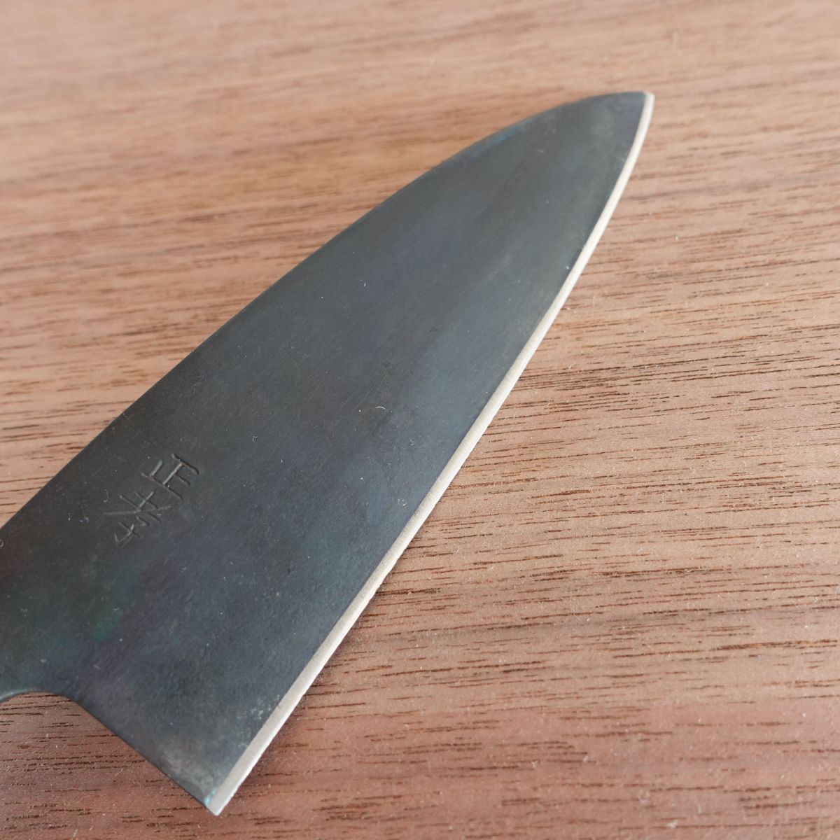 [HYPER REBORN] Masataka Ko-Deba Knife, Sharpened, Black Oxide Finish, Double-Edged, Small Santoku, 120mm