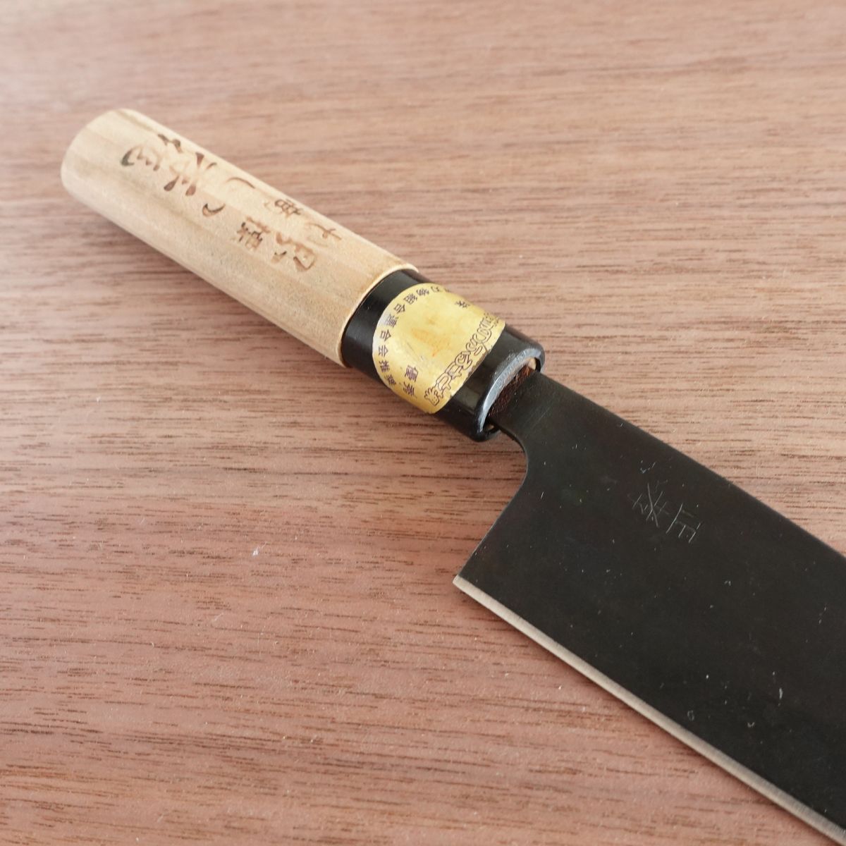 [HYPER REBORN] Masataka Ko-Deba Knife, Sharpened, Black Oxide Finish, Double-Edged, Small Santoku, 120mm