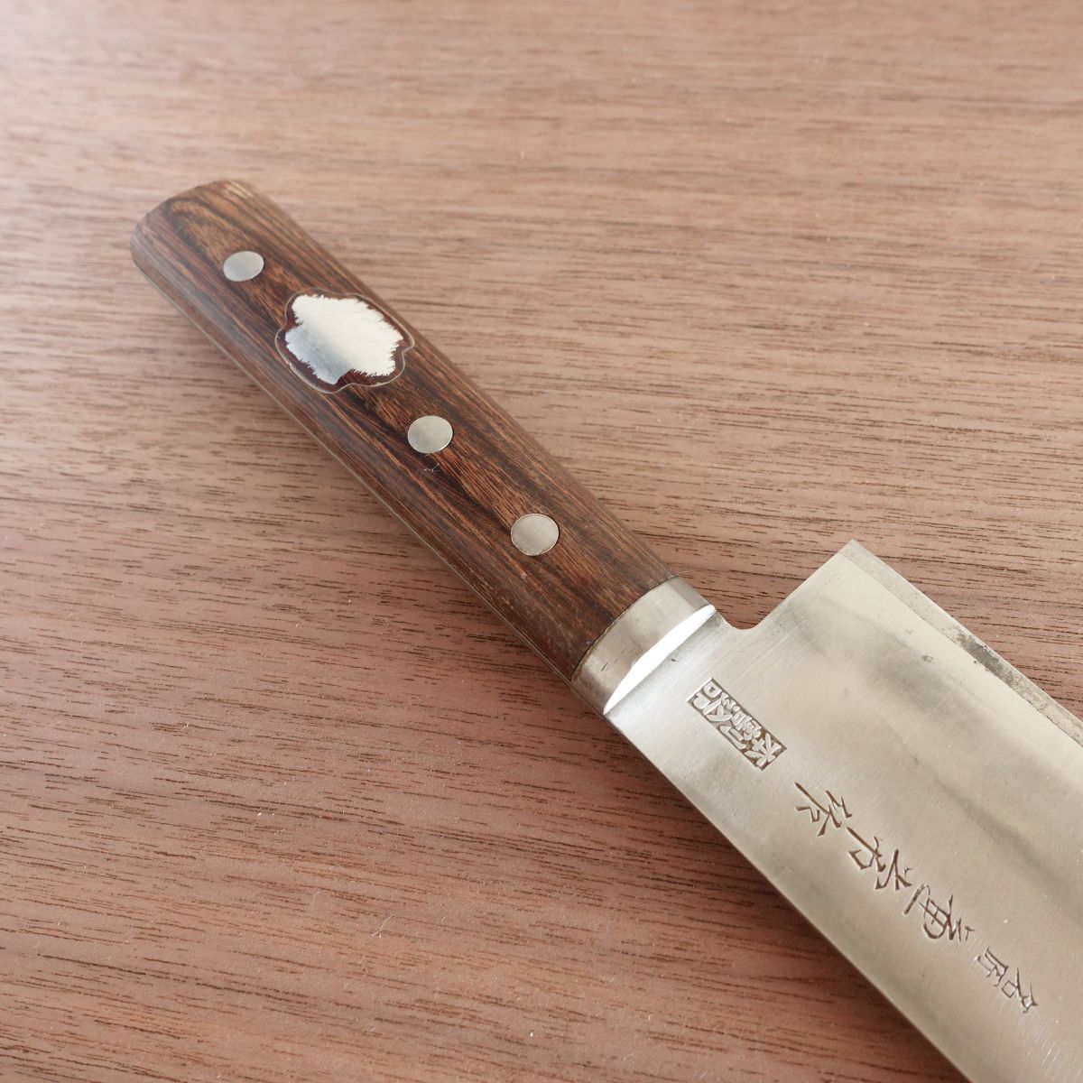 Kanetsune Nakiri Knife, Sharpened, Hon-Warikomi DP, Double-Edged, Vegetable Knife, 160mm