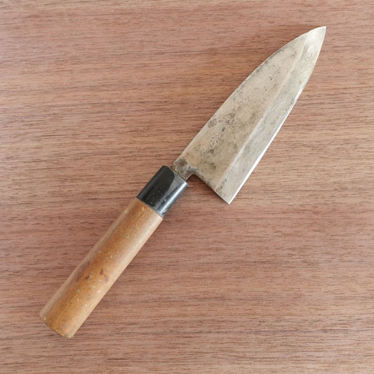Hidetsuna Deba Knife, Sharpened, Traditional Japanese Style, Hagane, Single-Edged, 150mm