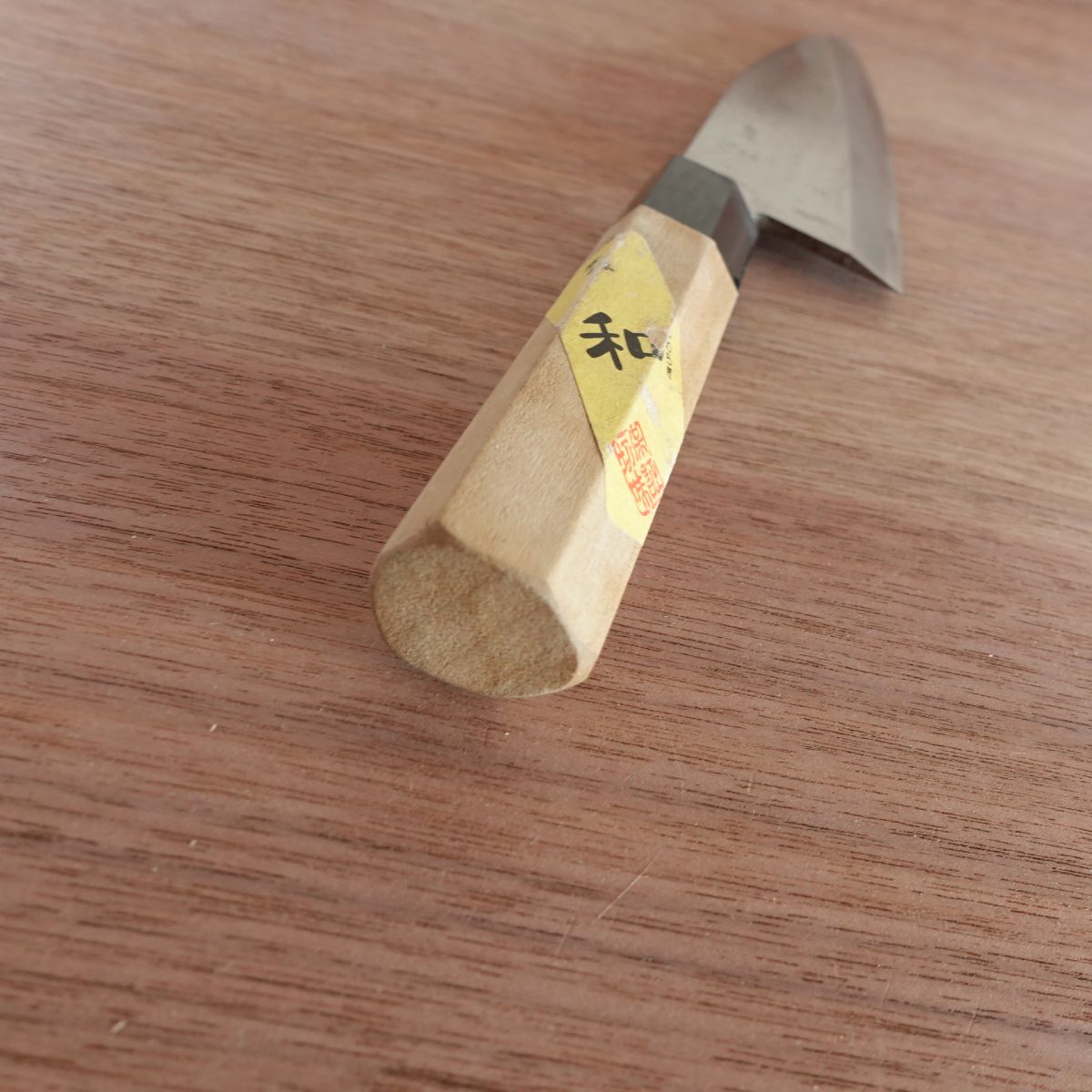 Yawaragi Deba Knife, Sharpened, Ai-Deba Knife, Hagane, Single-Edged, 155mm