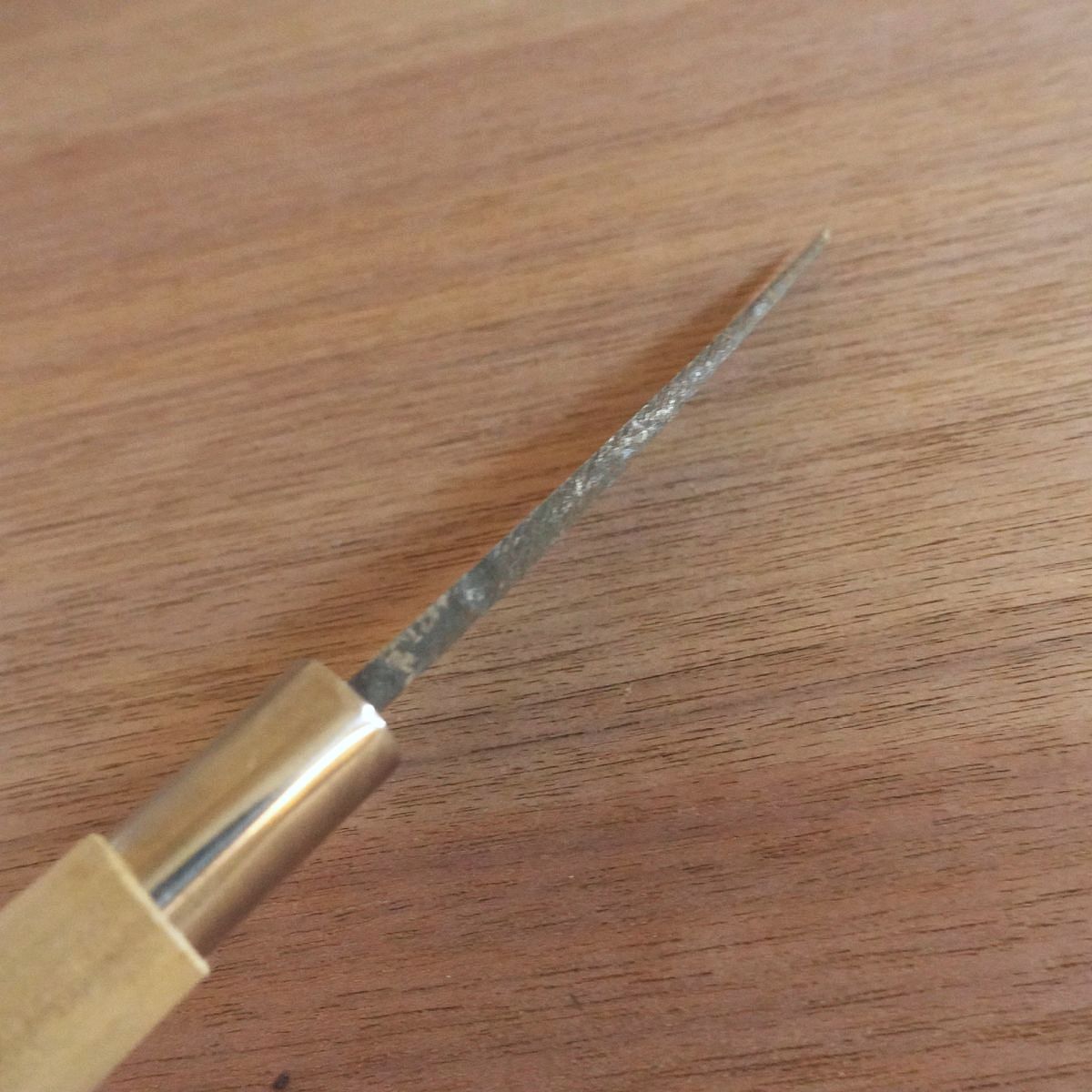 Masafumi Ko-Deba Messer, geschärft, Kurouchi-Finish, Aji-Messer, einseitig geschliffen, 105mm