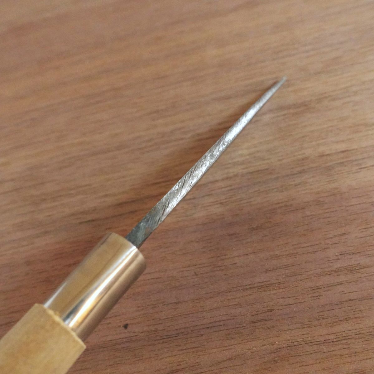 Masafumi Ko-Deba Knife, Sharpened, Kurouchi Finish, Aji Knife, Single-Edged, 105mm