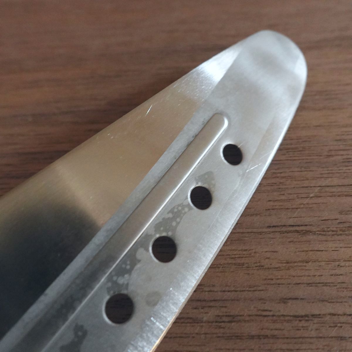 Yamato Tadayoshi Santoku Knife, Sharpened, Perforated Blade, Functional Knife, 180mm
