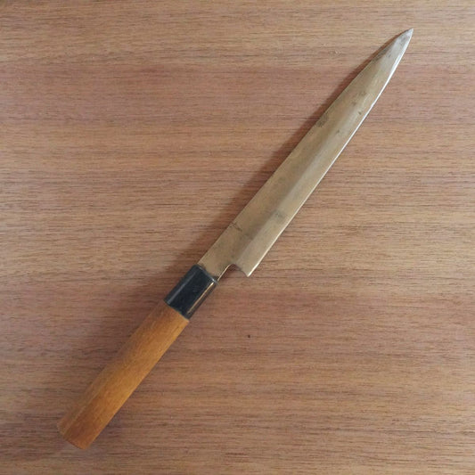 Togoro Yanagiba Knife, Sharpened, Sashimi Knife, Single-Edged, Hagane, 220mm