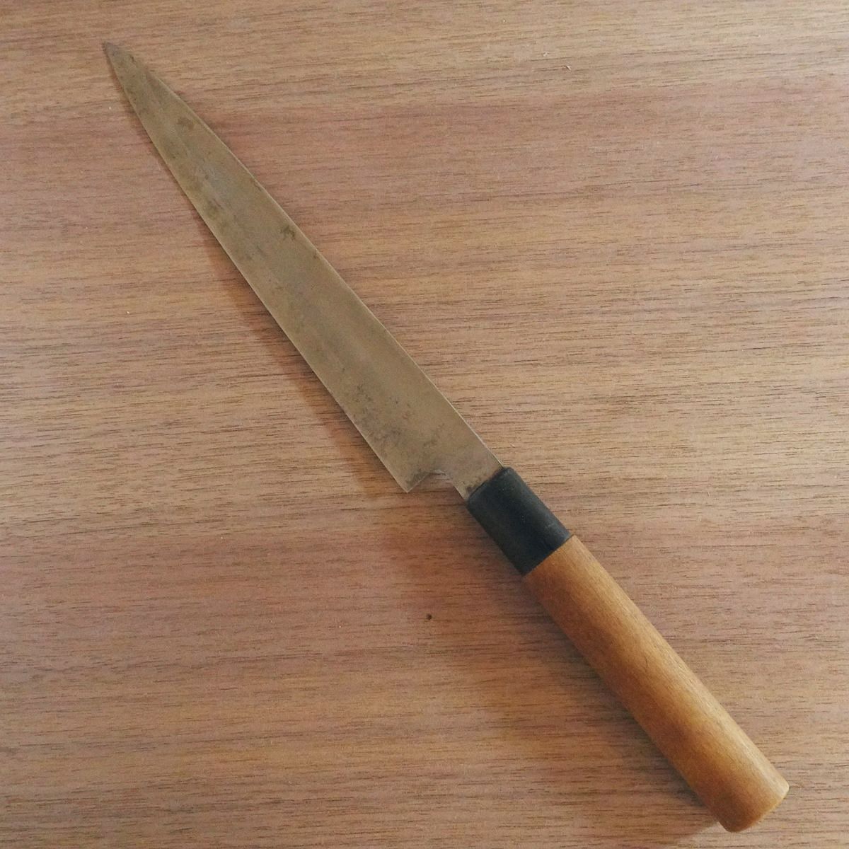 Togoro Yanagiba Knife, Sharpened, Sashimi Knife, Single-Edged, Hagane, 220mm