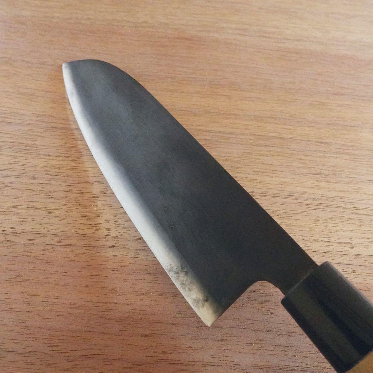 [HYPER REBORN] Tetsuhiro Santoku Knife, Sharpened, Black Oxide Finish, All-Purpose Knife, Hagane, 170mm
