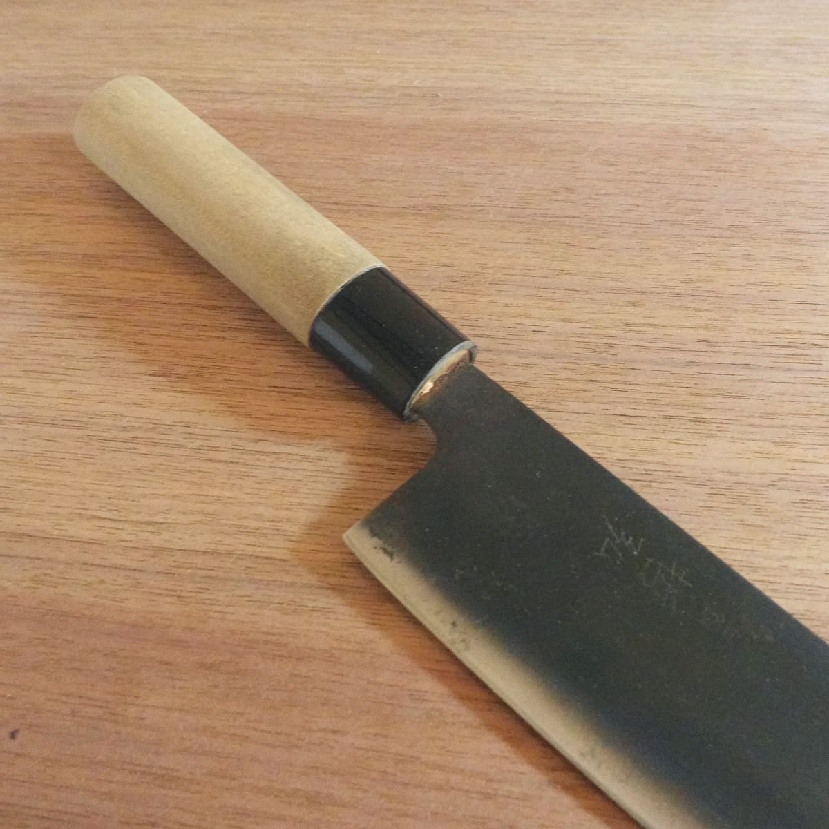 [HYPER REBORN] Tetsuhiro Santoku Knife, Sharpened, Black Oxide Finish, All-Purpose Knife, Hagane, 170mm