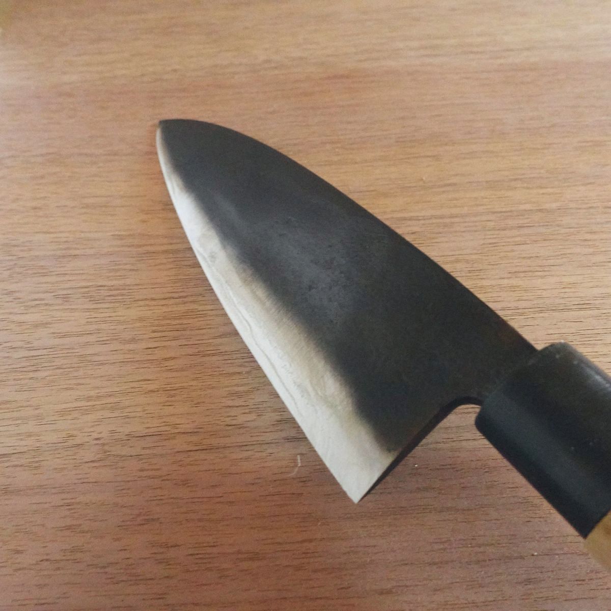 [HYPER REBORN] Special Aogami Steel Deba Knife, Sharpened, Black Oxide Finish, Tosa, Double-Edged, 160mm