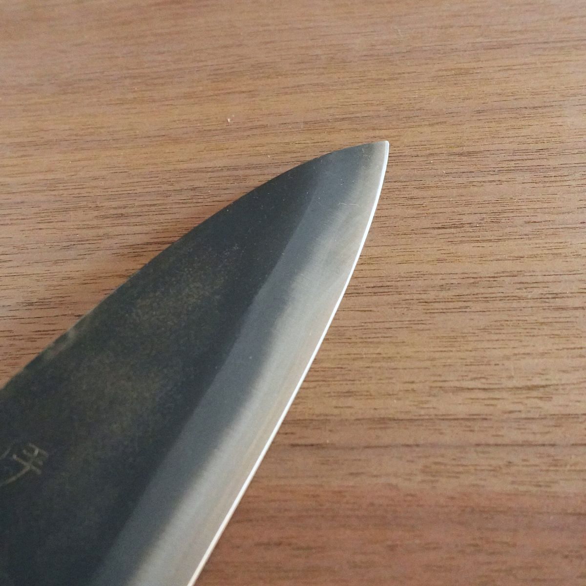 [HYPER REBORN] Ibuki Deba Knife, Sharpened, Seki Magoroku, Black Oxide Finish, Minor Spine Scratches, 155mm
