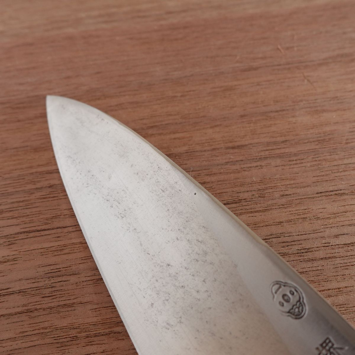Sakai Ichimonji Mitsuhide Funayuki Knife, Sharpened, Water Buffalo Handle, Slim Deba Style, Nearly Unused, 165mm