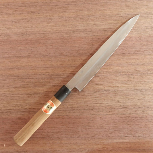 Sakai Kikumori Yanagiba Knife, Sharpened, Water Buffalo Handle, Custom Forged, Sashimi Knife, Nearly Unused, 210mm