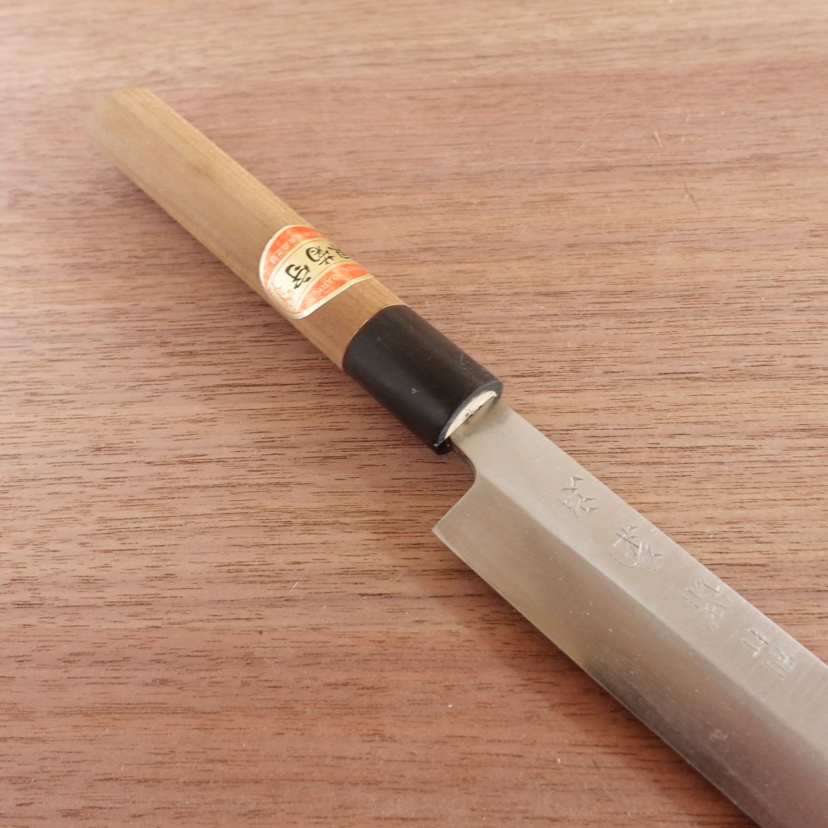 Sakai Kikumori Yanagiba Knife, Sharpened, Water Buffalo Handle, Custom Forged, Sashimi Knife, Nearly Unused, 210mm