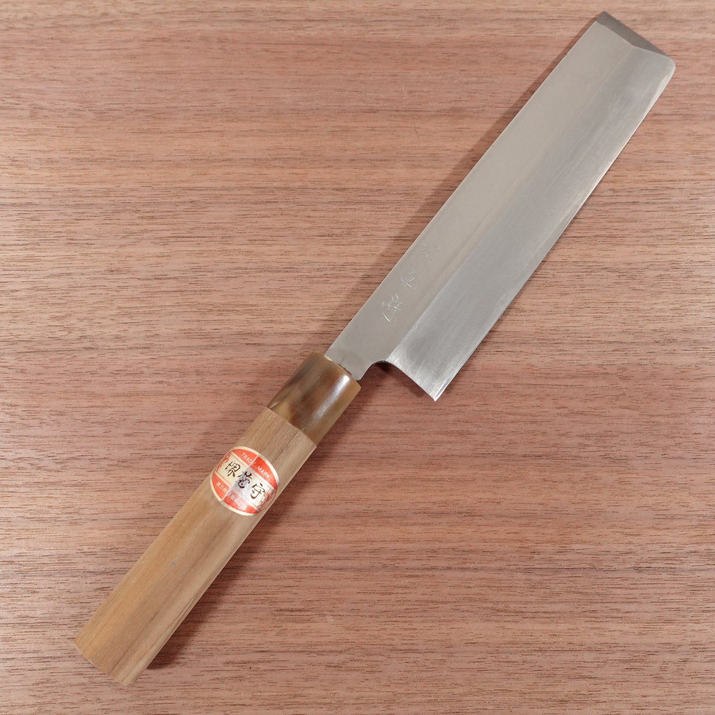 Sakai Kikumori Usuba Knife, Sharpened, Water Buffalo Handle, Single Bevel, Nakiri, Special, Boxed, Unused Stored Item, 210mm