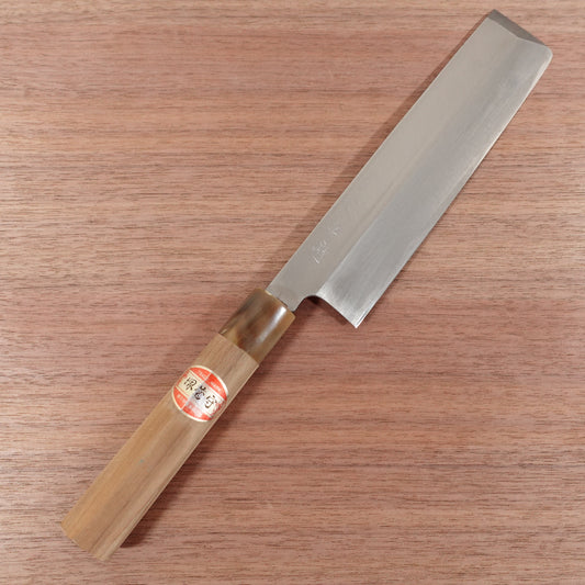 Sakai Kikumori Usuba Knife, Sharpened, Water Buffalo Handle, Single Bevel, Nakiri, Special, Boxed, Unused Stored Item, 210mm