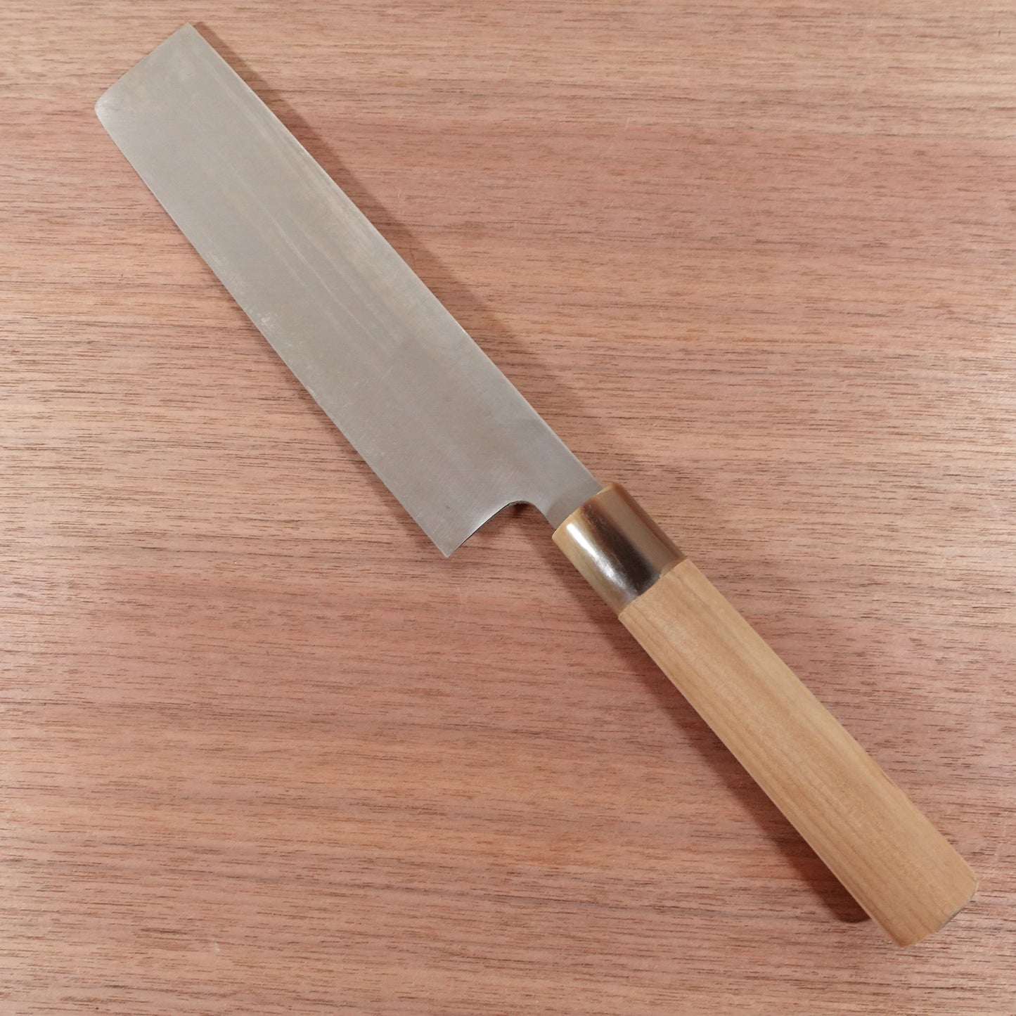 Sakai Kikumori Usuba Knife, Sharpened, Water Buffalo Handle, Single Bevel, Nakiri, Special, Boxed, Unused Stored Item, 210mm