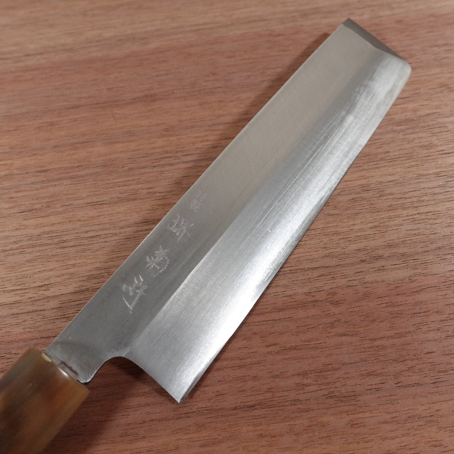 Sakai Kikumori Usuba Knife, Sharpened, Water Buffalo Handle, Single Bevel, Nakiri, Special, Boxed, Unused Stored Item, 210mm