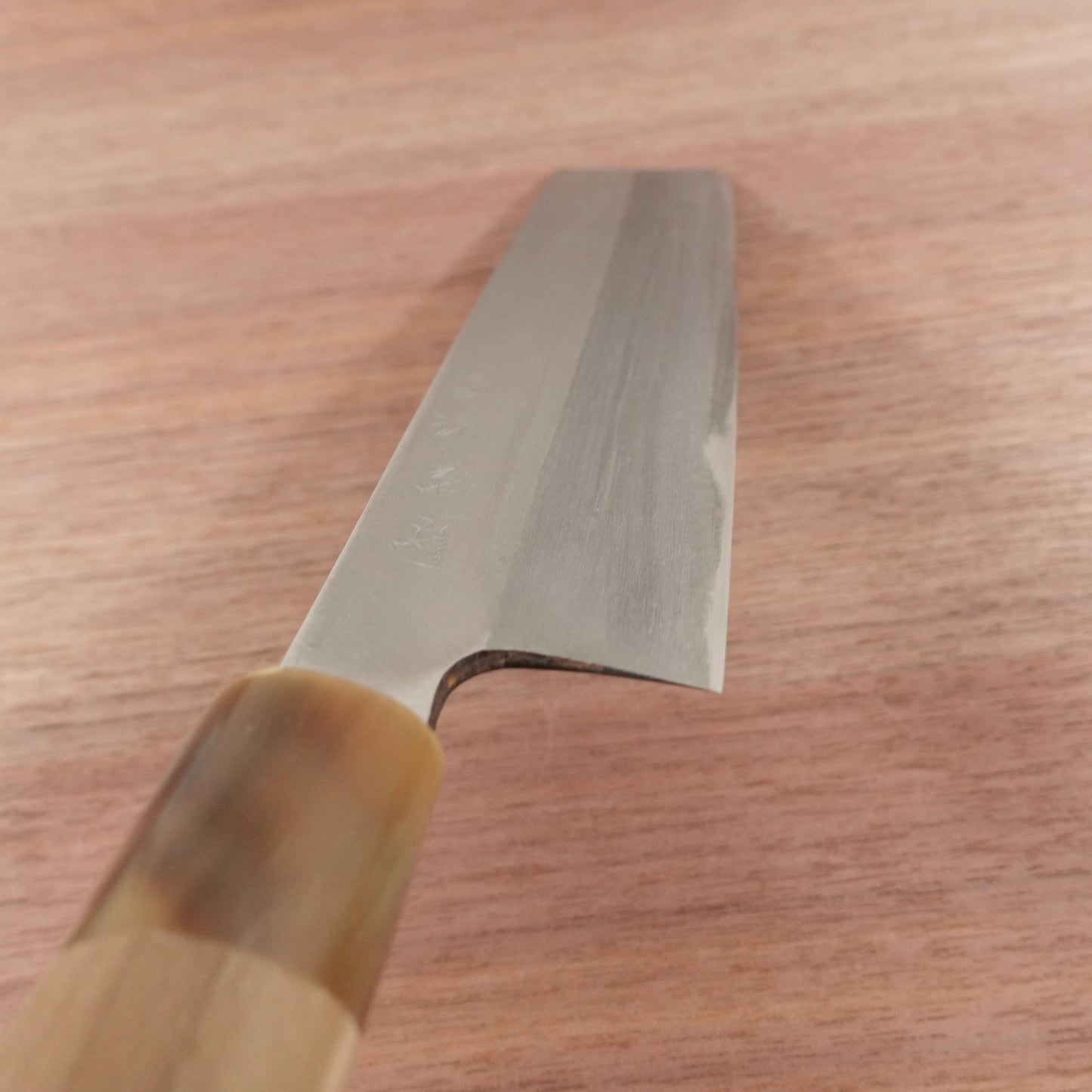 Sakai Kikumori Usuba Knife, Sharpened, Water Buffalo Handle, Single Bevel, Nakiri, Special, Boxed, Unused Stored Item, 210mm
