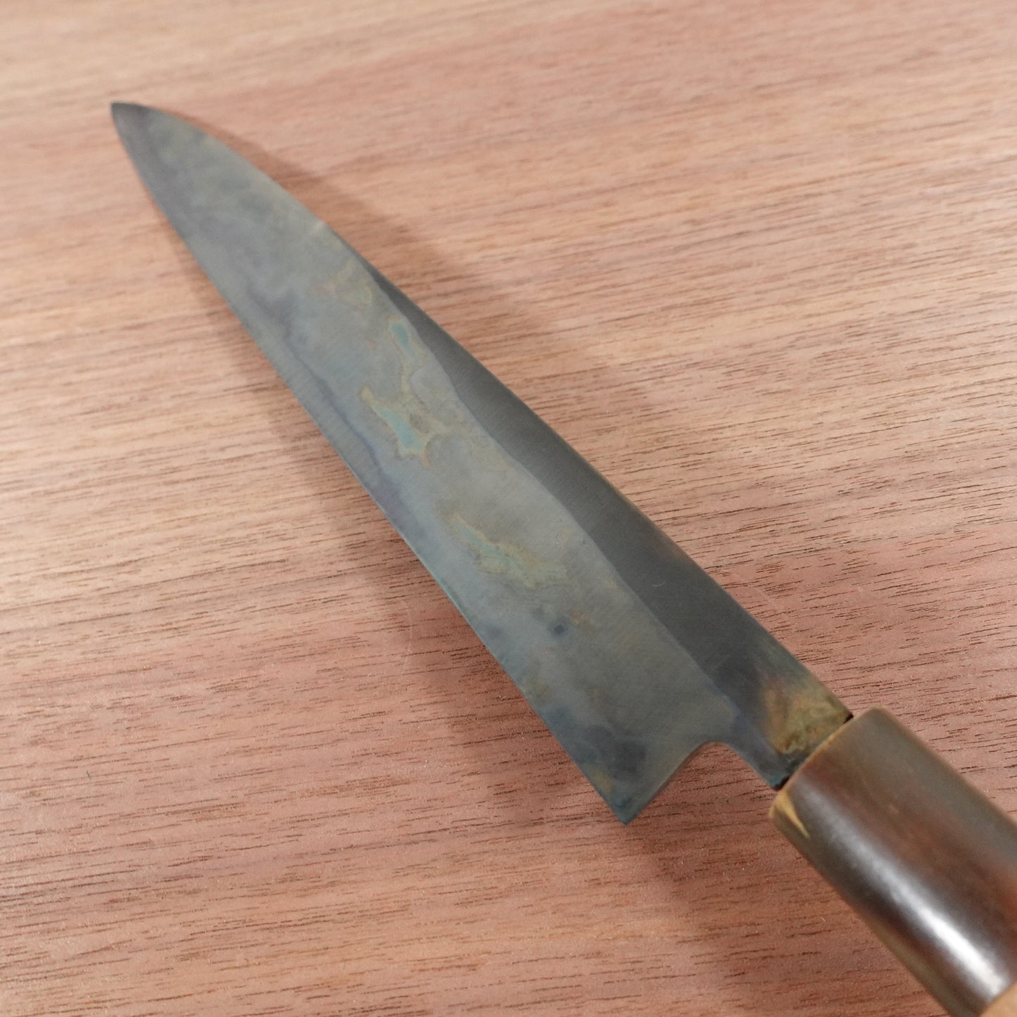 [HYPER REBORN] Yukifuji Yanagiba Knife, Sharpened, Water Buffalo Handle, Sashimi Knife, Black Oxide Finish, Lightly Used, 240mm